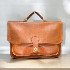 Classic Brown Leather Briefcase